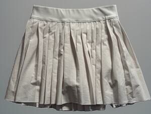 CRZ YOGA Womens M White Pleated Tennis Skort Built In Shorts Golf Athletic